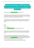 NR 547 Differential Dx Midterm Latest Update 2025-2026 Actual Exam 190 Questions with 100&percnt; Verified Correct Answers Guaranteed A&plus; Verified by Professor