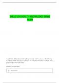 HEALTH KNOWLEDGE BOWL &lpar;SKILLSUSA&rpar; QUESTIONS WITH COMPLETE ANSWERS