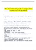 ABC Server Training Study Guide questions and answers well illustrated&period;