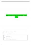 SKILLS USA HEALTH KNOWLEDGE BOWL QUESTIONS WITH COMPLETE ANSWERS