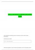 SKILLSUSA HEALTH KNOWLEDGE BOWL EXAM QUESTIONS WITH COMPLETE ANSWERS