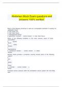 Abdomen Mock Exam questions and answers 100&percnt; verified
