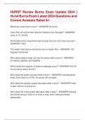 HURST Review Burns Exam Update 2024 &vert;  Hurst Burns Exam Latest 2024 Questions and  Correct Answers Rated A&plus;
