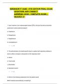 EMERGENCY CARE 13TH EDITION FINAL EXAM QUESTIONS AND CORRECT ANSWERS&vert;2025&vert; COMPLETE GUIDE &vert; GRADED A&plus;