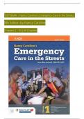 TEST BANK For Nancy Caroline&rsquo;s Emergency Care in the Streets&comma; 8th Edition by Nancy Caroline&comma; Verified Chapters 1 - 53&comma; Complete Newest Version