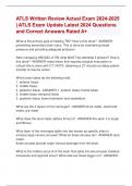 ATLS Written Review Actual Exam 2024-2025  &vert; ATLS Exam Update Latest 2024 Questions  and Correct Answers Rated A&plus;