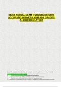 MDC4 ACTUAL EXAM 1 QUESTIONS WITH ACCURATE ANSWERS ALREADY GRADED A&plus; 2024&sol;2025 LATEST
