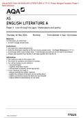 Actual 2024 AQA AS ENGLISH LITERATURE A 7711&sol;1 Paper Merged Question Paper &plus; Mark Scheme