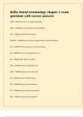 dofka dental terminology chapter 1 exam questions with correct answers