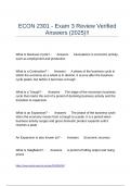 ECON 2301 - Exam 3 Review Verified Answers &lpar;2025&rpar;&excl;&excl;