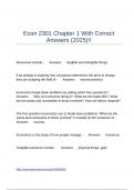 Econ 2301 Chapter 1 With Correct Answers &lpar;2025&rpar;&excl;&excl;