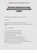 ACTG 210 - Anderson Test 1 Exam Questions With Correct Answers 100&percnt; Verified&period;