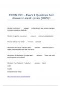 ECON 2301 - Exam 1 Questions And Answers Latest Update &lpar;2025&rpar;&excl;&excl;
