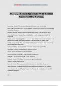 ACTG 210 Exam Questions With Correct Answers 100&percnt; Verified&period;