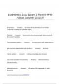 Economics 2301 Exam 1 Review With Actual Solution &lpar;2025&rpar;&excl;&excl;
