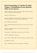 Dental Terminology by Charline M&period; Dofka-Chapter 13 &lpar;Endodontics&rpar; Exam Questions With Correct Answers&period;