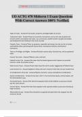 UO ACTG 470 Midterm 1 Exam Questions With Correct Answers 100&percnt; Verified&period;