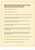Dofka Dental Terminology Chapter 8 Exam Questions With Correct Answers&period;