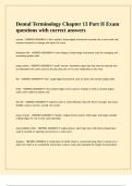 Dental Terminology Chapter 13 Part II Exam questions with correct answers&period;