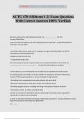 ACTG 470 &lpar;Midterm 1-2&rpar; Exam Questions With Correct Answers 100&percnt; Verified&period;