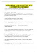 NC FUNERAL LAW QUESTIONS WITH CORRECT ANSWERS 2025