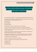Auto Engine Repair &lpar;SOS Michigan Test Prep Valve Train&rpar; Exam Questions With Correct Answers 100&percnt; Verified&period;