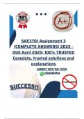 SAE3701 Assignment 3 &lpar;COMPLETE ANSWERS&rpar; 2025
