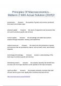Principles Of Macroeconomics - Midterm 2 With Actual Solution &lpar;2025&rpar;&excl;&excl;
