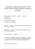 Principles Of Macroeconomics Final Exam Review With Complete Solutions &lpar;2025&rpar;&excl;&excl;