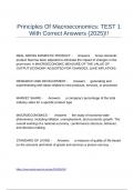Principles Of Macroeconomics TEST 1 With Correct Answers &lpar;2025&rpar;&excl;&excl;