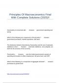 Principles Of Macroeconomics Final With Complete Solutions &lpar;2025&rpar;&excl;&excl;