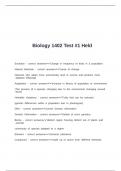 Biology 1402 Test &num;1 Held