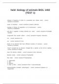 BIOL held- biology of animals 1402 &lpar;TEST 1&rpar;