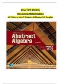 Solution Manual for First Course in Abstract Algebra A&comma; 8th Edition by John B&period; Fraleigh&comma; Verified Chapters 1 - 56&comma; Complete Newest Version
