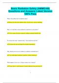 Basic Radiation Safety &lpar;AMMO-66&rpar; Questions and Answers Latest Version  100&percnt; Pass