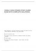 CASAL II High Stakes Study Guide