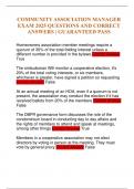COMMUNITY ASSOCIATION MANAGER EXAM 2025 QUESTIONS AND CORRECT ANSWERS &vert; GUARANTEED PASS