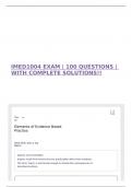IMED1004 EXAM &vert; 100 QUESTIONS &vert; WITH COMPLETE SOLUTIONS&excl;&excl;