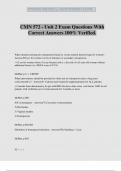 CMN 572 - Unit 2 Exam Questions With Correct Answers 100&percnt; Verified&period;