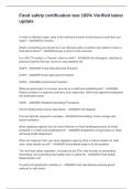 Food safety certification test 100&percnt; Verified latest update 