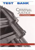 Test Bank for Criminal Justice in Canada  8th Edition by Colin H&period; Goff isbn- 9780176899264 All Chapters 1-12 Latest Complete Edition Graded A&plus;