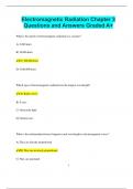 Electromagnetic Radiation Chapter 3 Questions and Answers Graded A&plus;