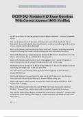 DCED 202- Modules 8-15 Exam Questions With Correct Answers 100&percnt; Verified&period;