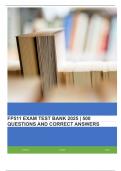 FP511 EXAM TEST BANK 2025 &vert; 500 QUESTIONS AND CORRECT ANSWERS