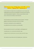 OCI Practice Exam &vert; 95 Questions with 100&percnt; Correct Answers &vert; Updated 2025 &vert; Guaranteed A&plus;