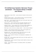 Ch 10-Nervous System&colon; Nervous Tissue and Brain - The Human Body in Health and Illness
