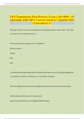 OCI Foundations Final Practice Exam &lpar;1Z0-1085&rpar; &vert; 65 Questions with 100&percnt; Correct Answers &vert; Updated 2025 &vert; Guaranteed A&plus;