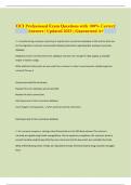 OCI Professional Exam Questions with 100&percnt; Correct Answers &vert; Updated 2025 &vert; Guaranteed A&plus;