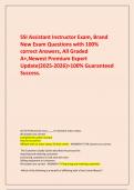    SSI Assistant Instructor Exam&comma; Brand New Exam Questions with 100&percnt; correct Answers&comma; All Graded A&plus;&comma;Newest Premium Expert Update&lpar;2025-2026&rpar;>100&percnt; Guaranteed Success&period;
