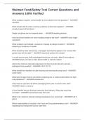 Walmart Food&sol;Safety Test Correct Questions and Answers 100&percnt; Verified